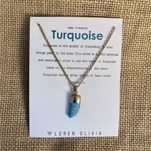 Loren Olivia Turquoise Necklace with Chain